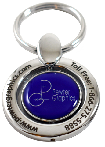 Chrome Swivel in Color - Pewter Graphics Custom Promotional Products