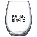 Stemless Wine Glass - Pewter Graphics Custom Promotional Products