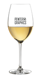 White Wine Glass - Pewter Graphics Custom Promotional Products