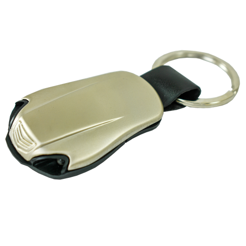 LED light Roadster Keychain - Pewter Graphics Custom Promotional Products