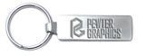Chrome Tag Keychain - Pewter Graphics Custom Promotional Products
