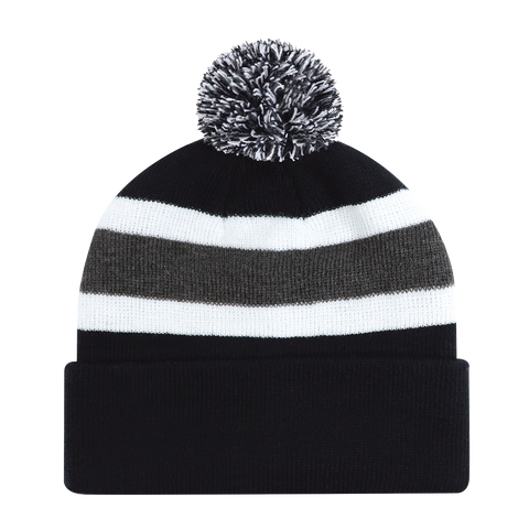 Pom Pom Beanie - Stripe