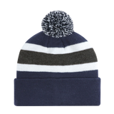 Pom Pom Beanie - Stripe