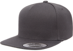 5 Panel Snapback - Pewter Graphics Custom Promotional Products