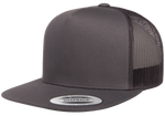 Flat Brim Trucker - Pewter Graphics Custom Promotional Products