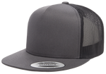 Flat Brim Trucker - Pewter Graphics Custom Promotional Products