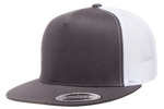 Flat Brim Trucker - Pewter Graphics Custom Promotional Products