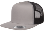 Flat Brim Trucker - Pewter Graphics Custom Promotional Products