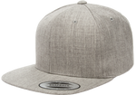 6 Panel Premium Snapback - Pewter Graphics Custom Promotional Products