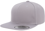 6 Panel Premium Snapback - Pewter Graphics Custom Promotional Products