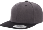 6 Panel Premium Snapback - Pewter Graphics Custom Promotional Products