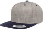 6 Panel Premium Snapback - Pewter Graphics Custom Promotional Products