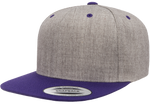 6 Panel Premium Snapback - Pewter Graphics Custom Promotional Products