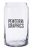 Can Shaped Drinking Glass - Pewter Graphics Custom Promotional Products
