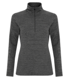 Dynamic 1/2 Zip Heather Fleece - Ladies - Pewter Graphics Custom Promotional Products