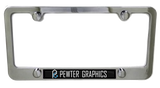 Chrome License Plate Frames - Pewter Graphics Custom Promotional Products