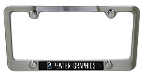 Chrome License Plate Frames - Pewter Graphics Custom Promotional Products