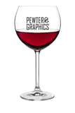 Red Wine Glass - Pewter Graphics Custom Promotional Products
