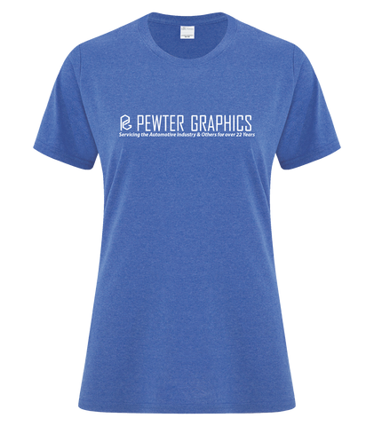 Everyday Cotton Tee - Ladies - Pewter Graphics Custom Promotional Products