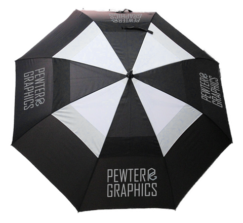 Golf Umbrella - Pewter Graphics Custom Promotional Products