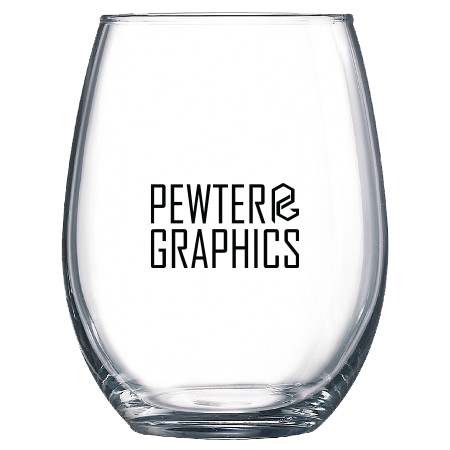 Stemless Wine Glass - Pewter Graphics Custom Promotional Products