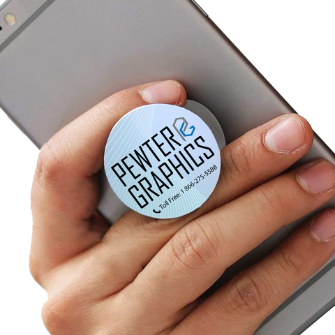 Custom PopSockets - Pewter Graphics Custom Promotional Products