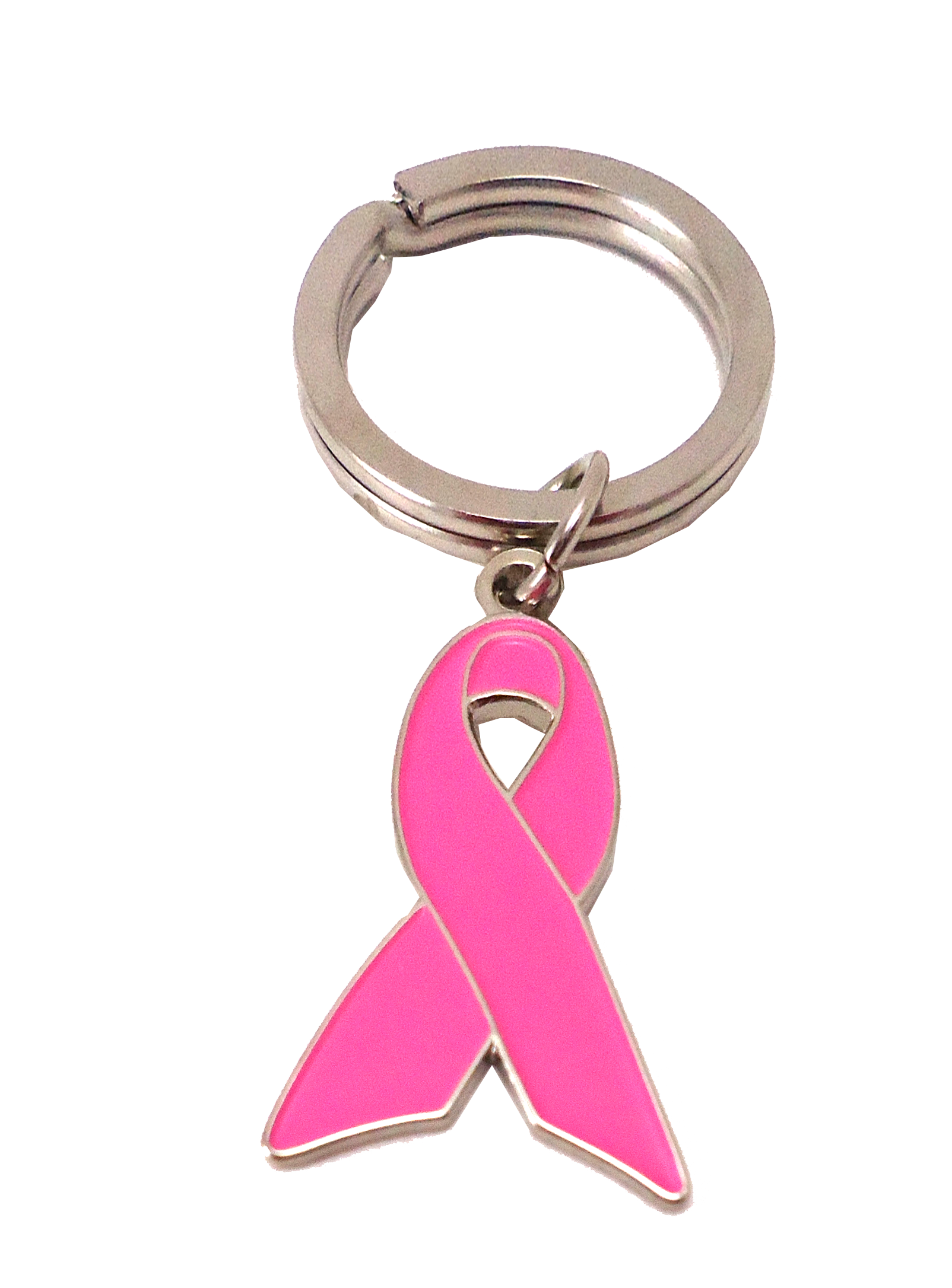 Pink Ribbon Keychain Pewter Graphics