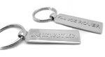 Chrome Tag Keychain - Pewter Graphics Custom Promotional Products