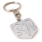 Ram's Head Keychain - Pewter Graphics Custom Promotional Products