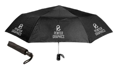 Telescopic Umbrella - Pewter Graphics Custom Promotional Products