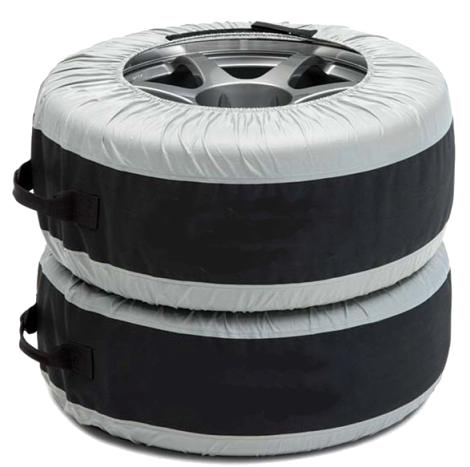 Tire Cover Bags Set of 4 Custom Screenprint Pewter Graphics