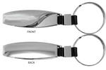 Chrome Water Droplet Keychain - Pewter Graphics Custom Promotional Products