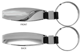 Chrome Water Droplet Keychain - Pewter Graphics Custom Promotional Products