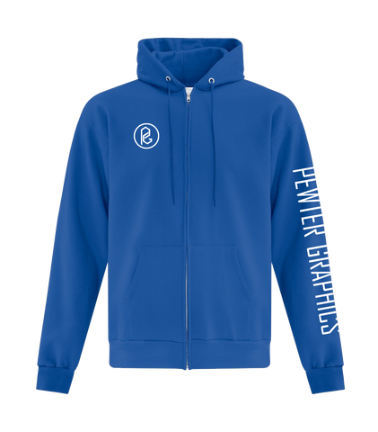 Zip Up Hoodie - Pewter Graphics Custom Promotional Products