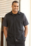 Short Sleeve Woven Crew Work Shirt - Pewter Graphics Custom Promotional Products