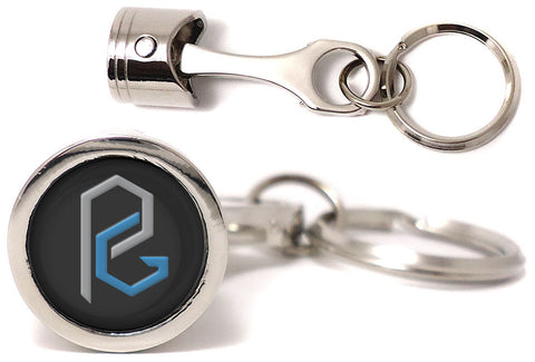 Piston Keychain - Pewter Graphics Custom Promotional Products