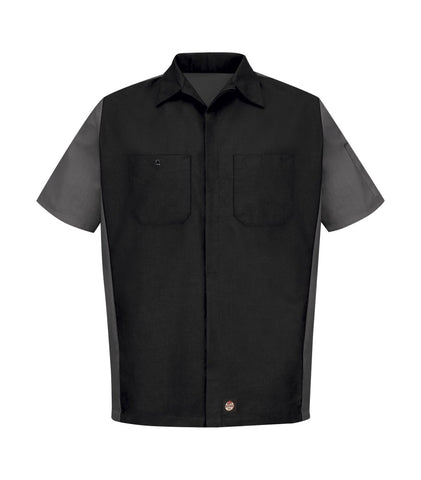 Short Sleeve Woven Crew Work Shirt - Pewter Graphics Custom Promotional Products