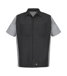 Short Sleeve Woven Crew Work Shirt - Pewter Graphics Custom Promotional Products