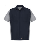 Short Sleeve Woven Crew Work Shirt - Pewter Graphics Custom Promotional Products