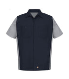 Short Sleeve Woven Crew Work Shirt - Pewter Graphics Custom Promotional Products